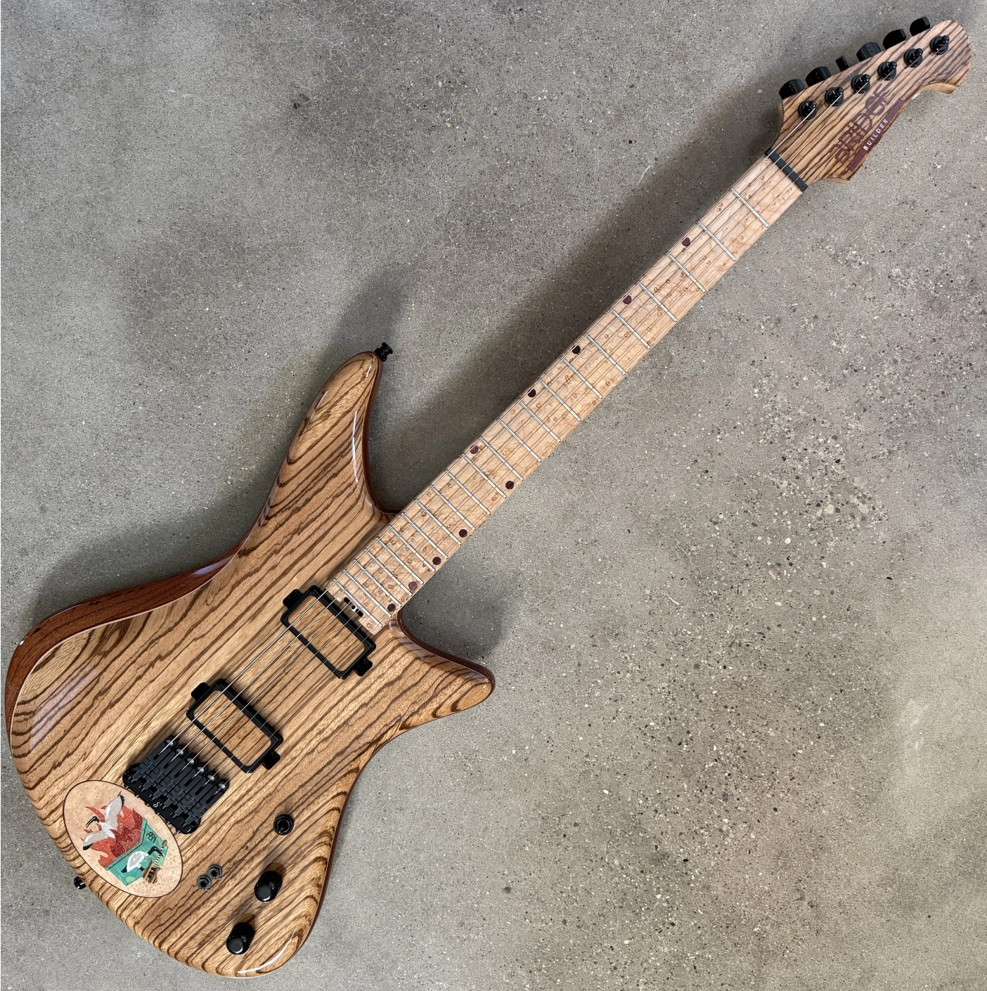 Zebrawood Hornet with custom inlay