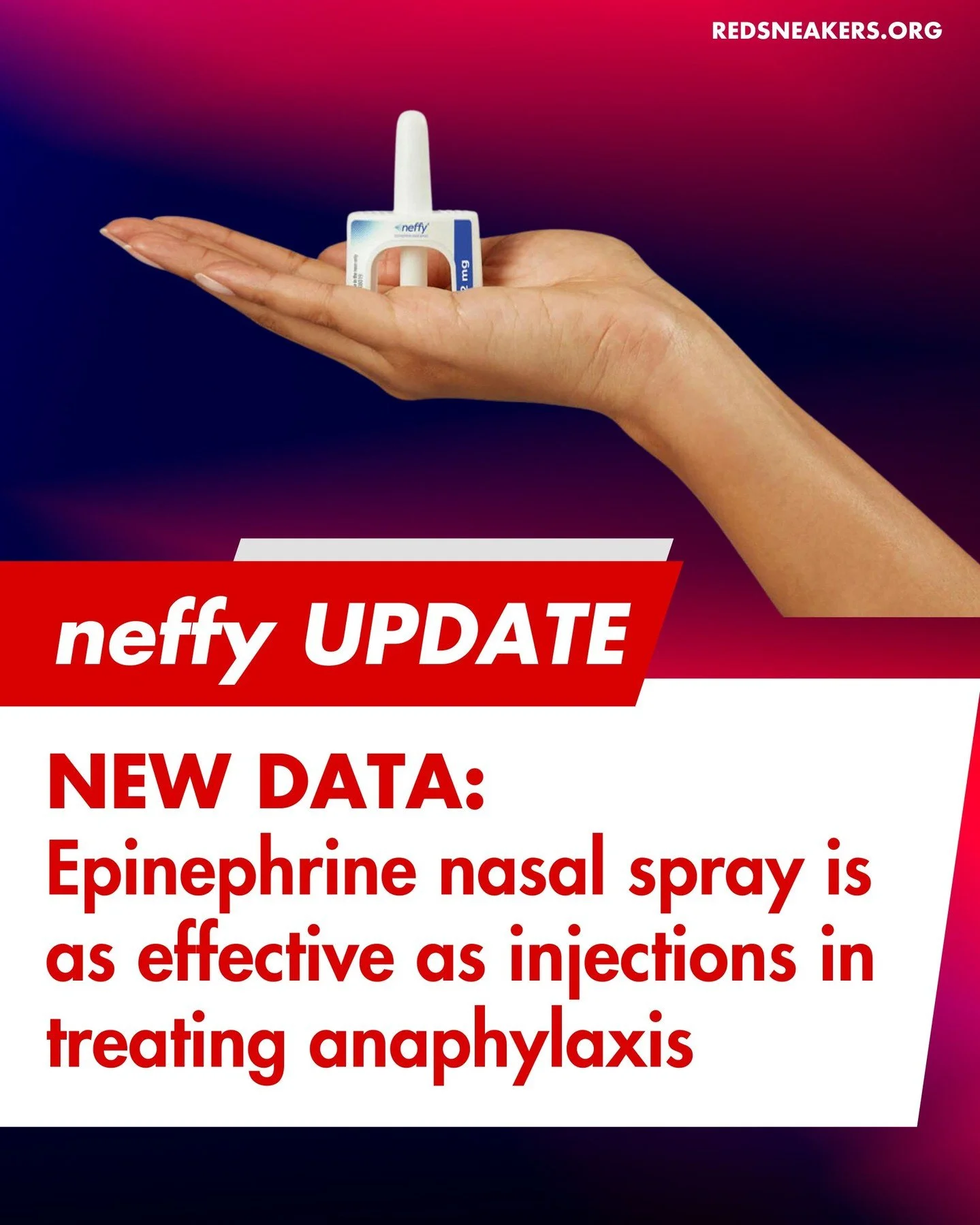 🚨 New data: Neffy epinephrine nasal spray performs just as effectively as epinephrine injectors for treating anaphylaxis in real-world settings.

This is a question we&rsquo;ve heard a lot &mdash; and now there&rsquo;s data to back it up.

A large r