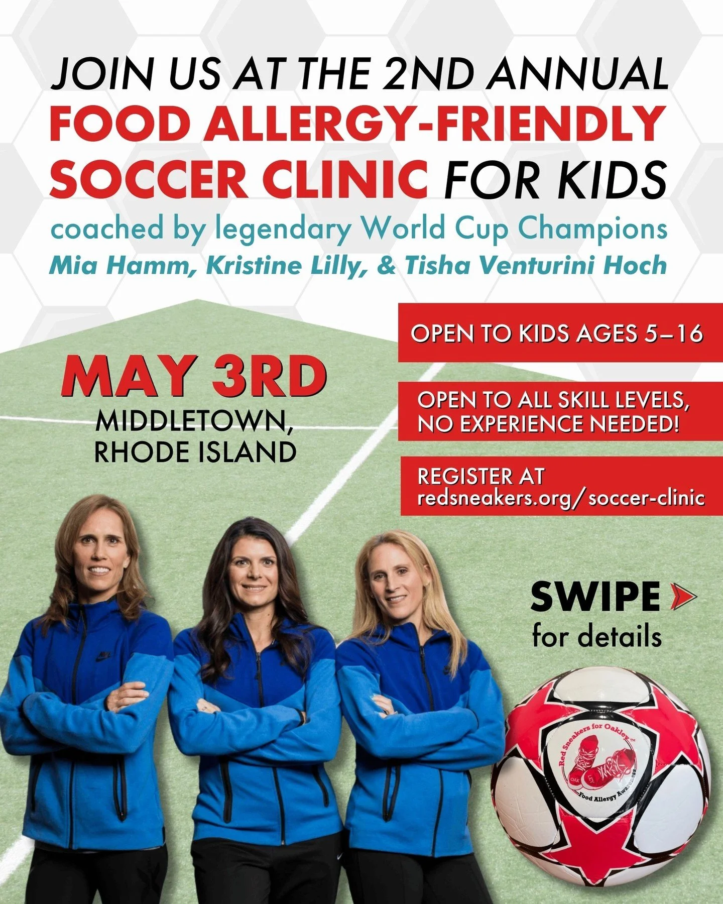 Soccer was one of Oakley&rsquo;s greatest loves ⚽❤️ This May, we&rsquo;re turning that love into something meaningful: a soccer clinic designed with food allergy safety at the forefront.

After the incredible success of our 2025 Soccer Clinic in Sout