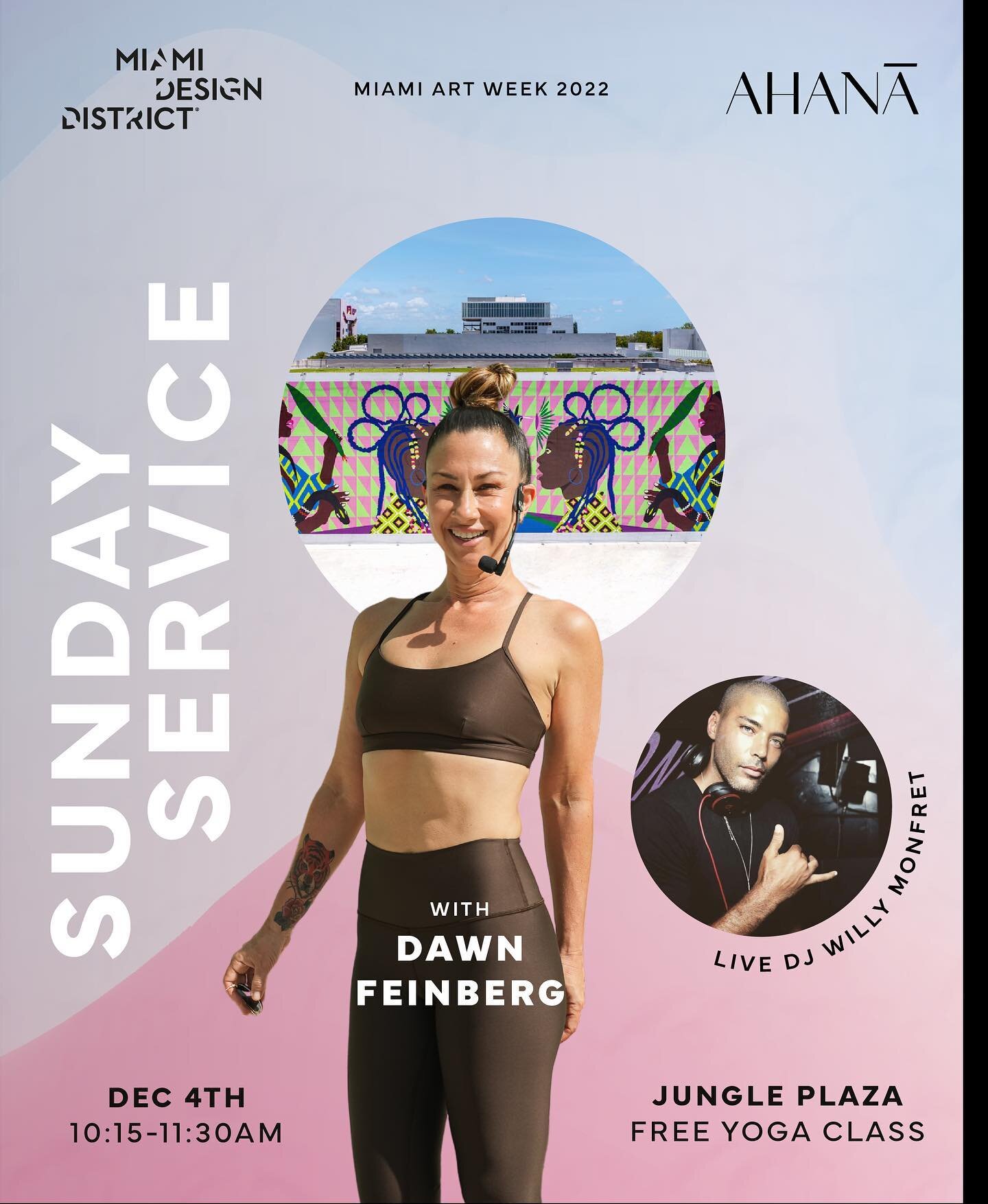 YO! FREE Sunday Service Basel with @dawnbyoga and live DJ @monfretwilly ❤️&zwj;🔥

When: THIS SUNDAY December 4th 10:15a
Where: Jungle Plaza 📍

It&rsquo;s free. Come. Show up and show out. Can&rsquo;t wait to see you all there. Link in bio to save y