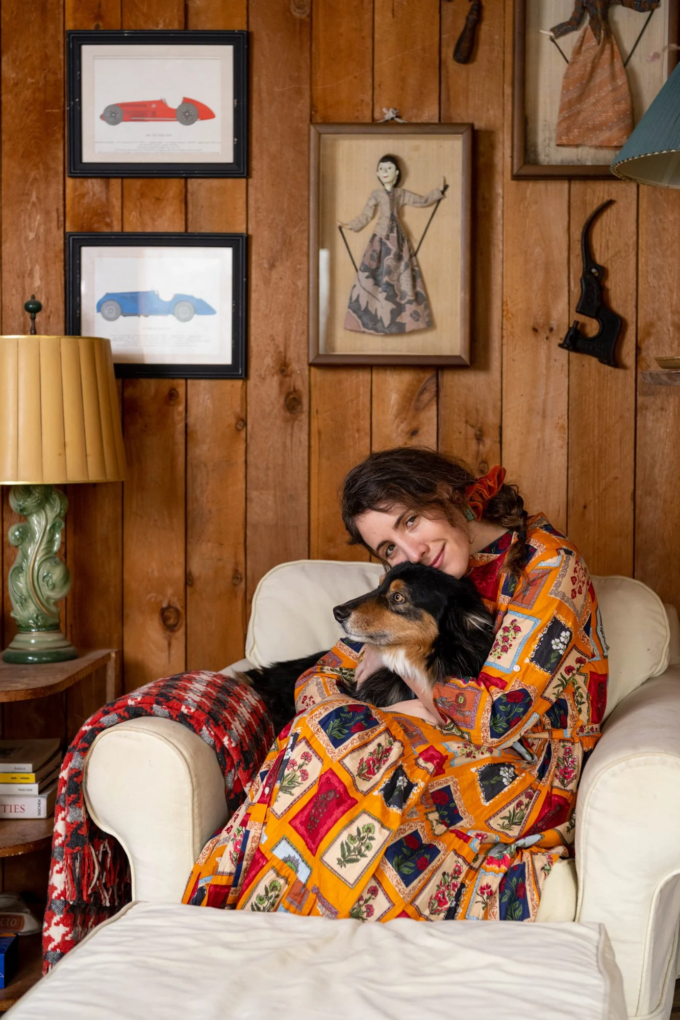 woman-dog-antique-chair-maine.jpg