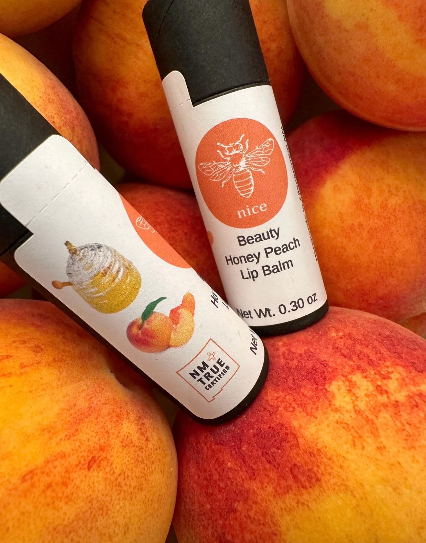 🍑 🍑 🍑 Peach Honey Lip Balm 🍑 🍑 🍑 RESTOCKED 🍑 🍑 🍑  Our best selling lip balm hydrates lips 🍑 🍑 🍑 Made with local beeswax from @honeyshacknm , Coconut Oil, &amp; Vitamin E 🍑 🍑 🍑  Simple formulas that perform 🍑 🍑 🍑  Get yours at www.be