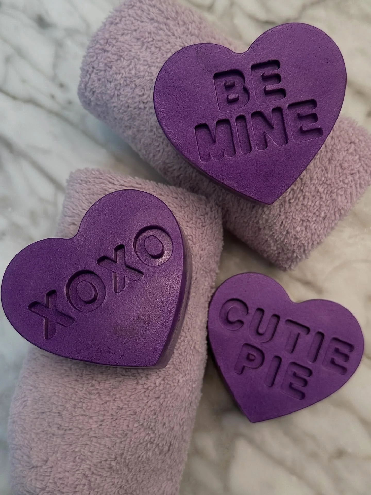 💜 🐝 💜  NEW Limited Edition Orchid Sweet Heart Shaped Aloe Vera Glycerin Soap 💜 🐝 💜 Skin hydrating while cleansing skin and protecting its moisture barrier 💜 🐝 💜 Get yours this weekend @railyardsmarket.abq Saturday February 14 &amp;  Sunday F