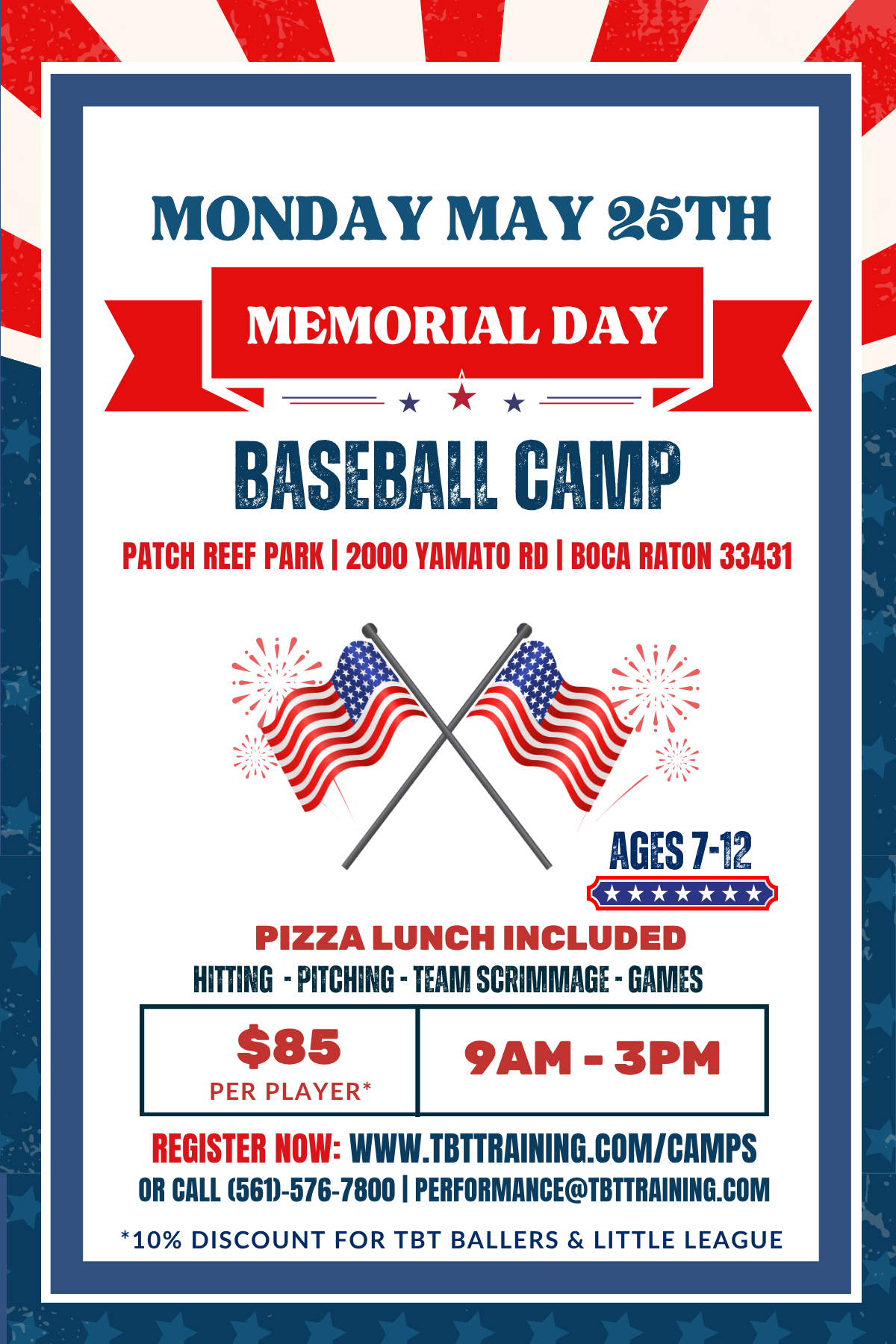 Memorial Day Baseball Camp