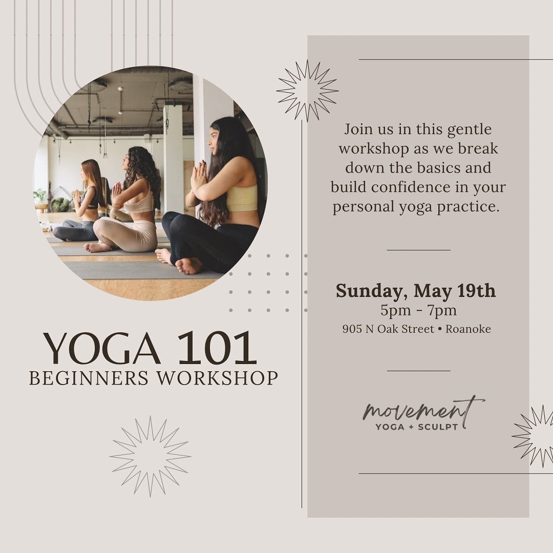 Ready to give yoga a try but not quite sure where to start? Maybe you&rsquo;re looking to brush up on some basics? We&rsquo;ve got you! 🙌

Join us for this beginner-focused workshop as we dive into the fundamentals of yoga in a gentle, supportive en