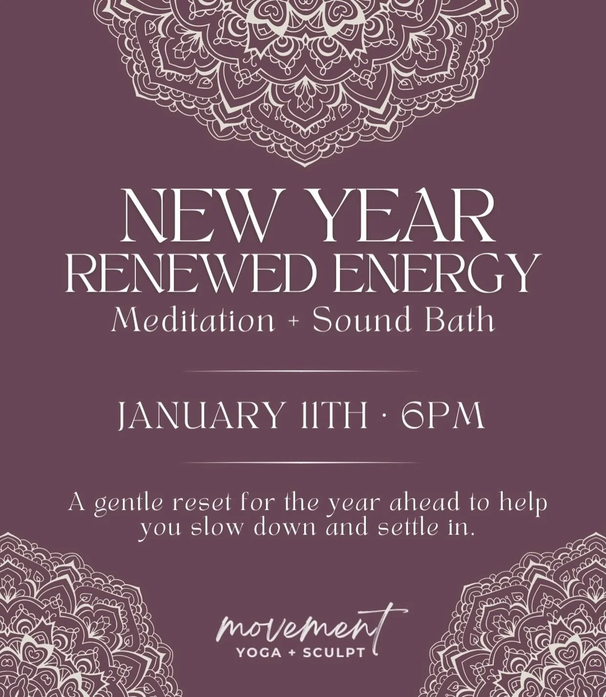 ✨A fresh start begins with letting go.✨
This New Year, Renewed Energy Sound Bath with Kate blends gentle movement, intention, and a chakra-based soundscape to support release and renewal.

Spots are limited, learn more and sign up through the link in