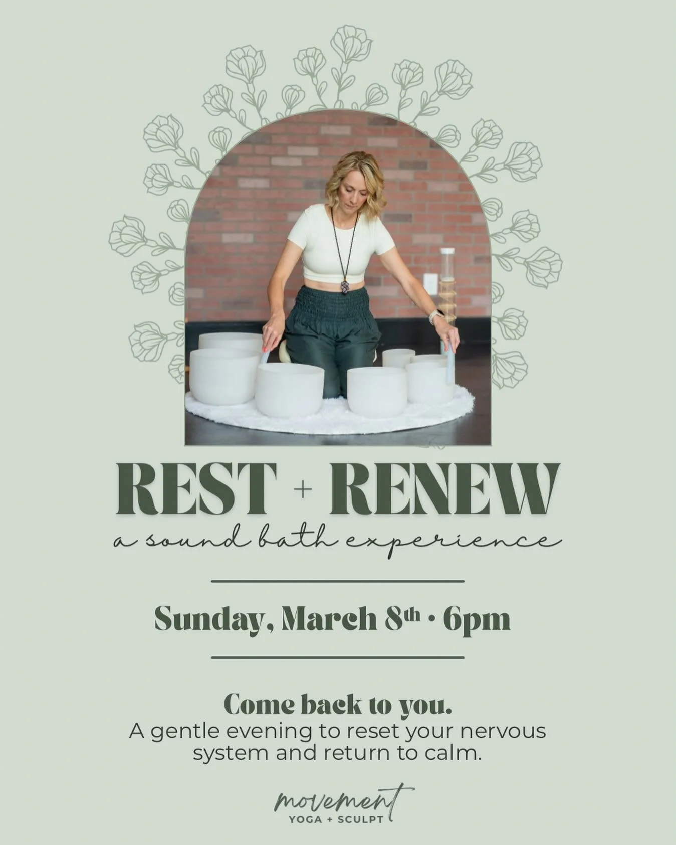 Come back to yourself.✨
Step away from the noise and settle into a space designed to help you feel grounded and at ease. Rest + Renew is an invitation to slow down and reconnect with what feels steady within you. Gentle movement leads into a deeply r