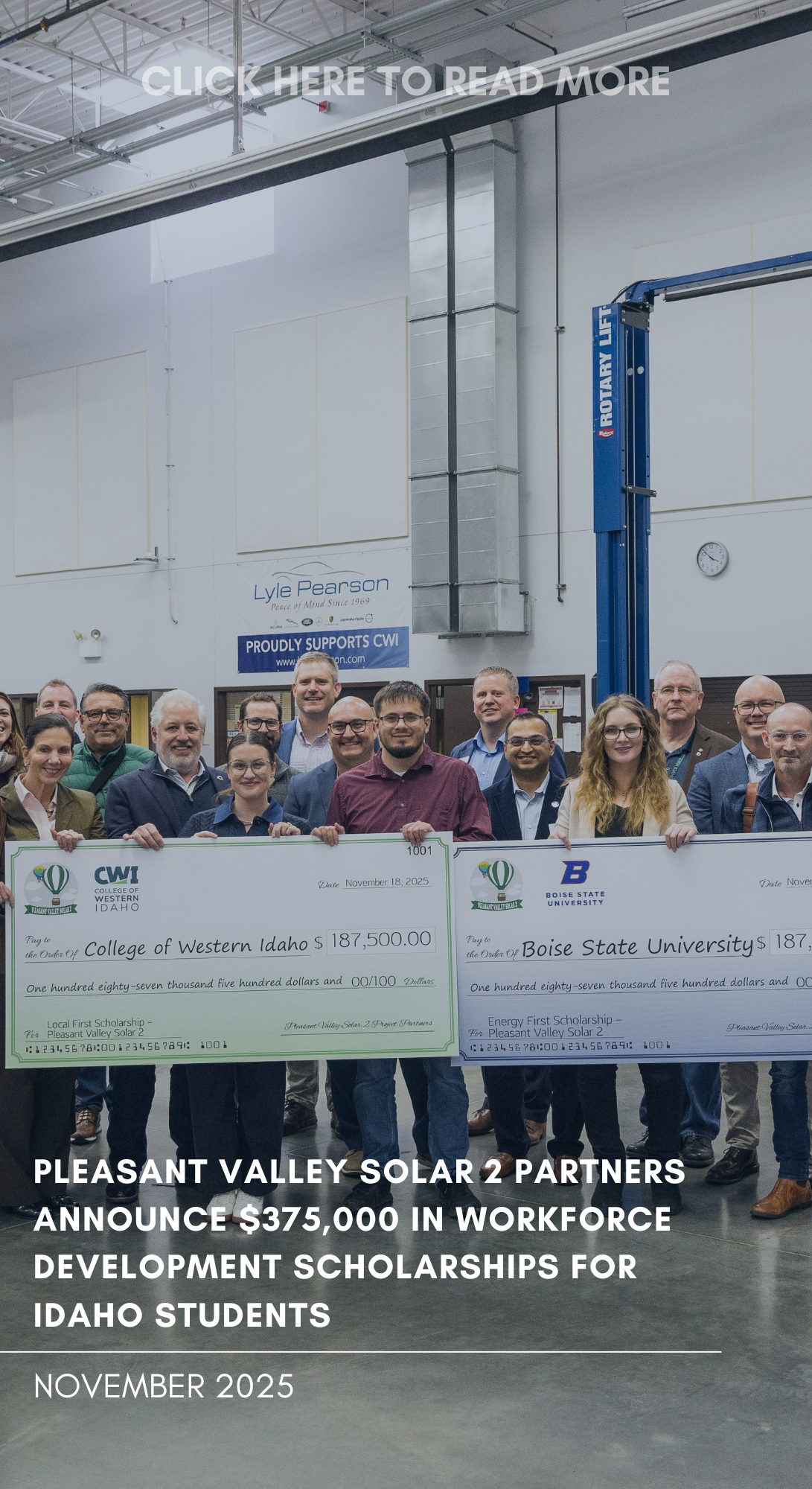 Pleasant Valley Solar 2 Scholarship, Local First and Energy First Scholarship