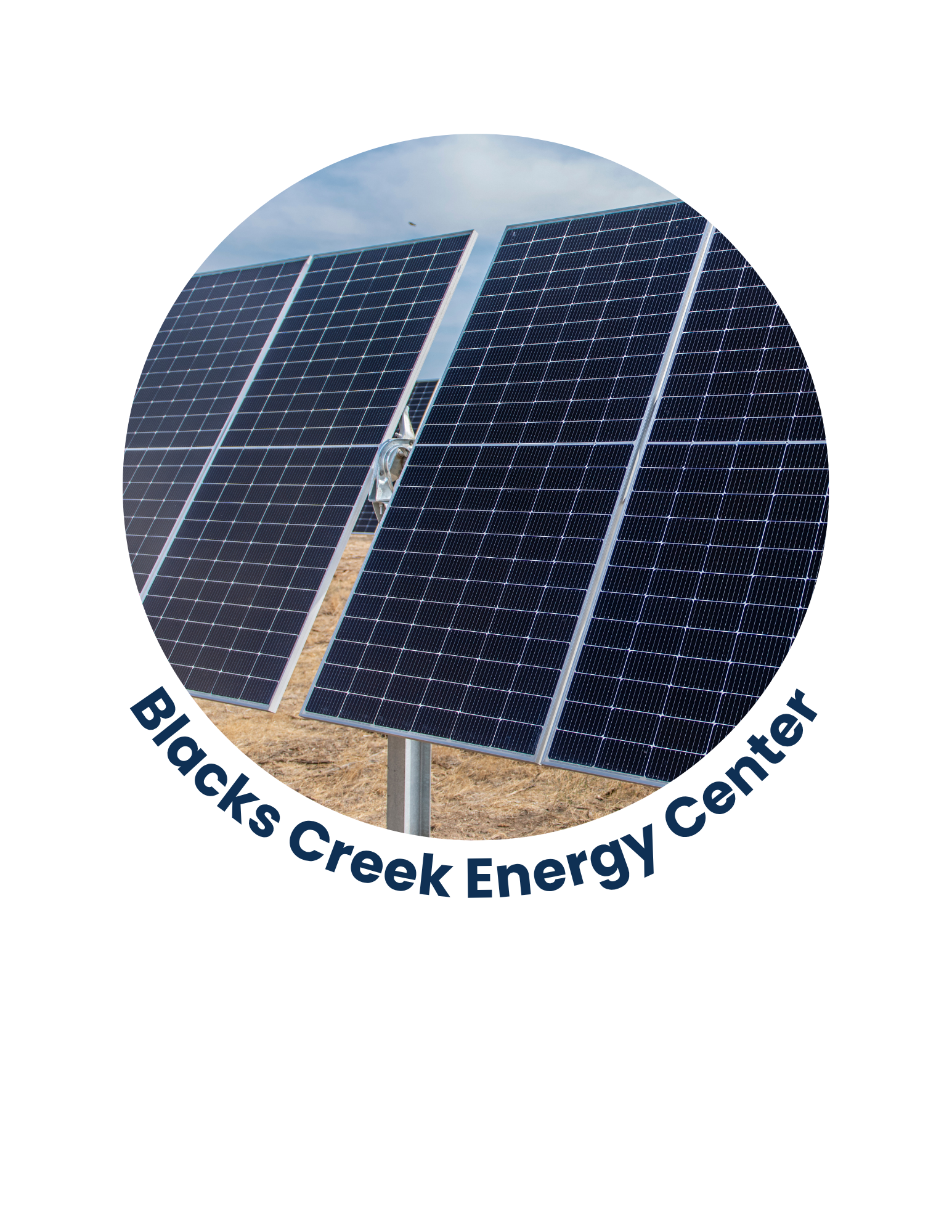 Close-up of solar panels installed outdoors on a cloudy day.