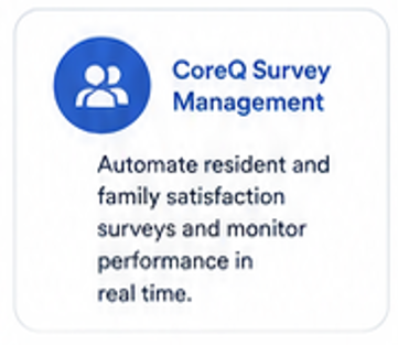 Automate resident and family satisfaction surveys and monitor performance in real time.