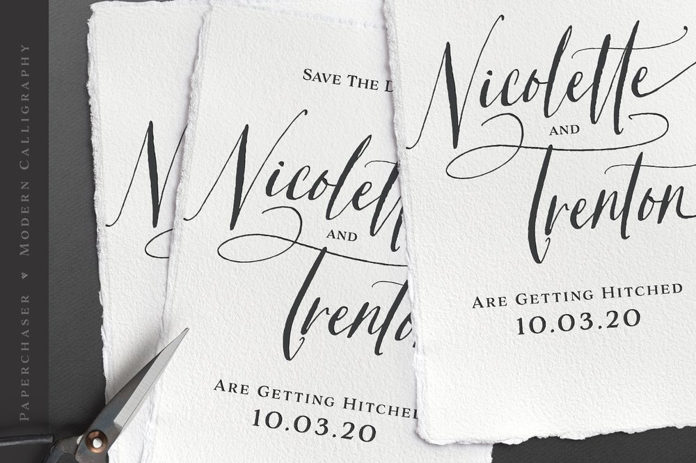 Paperchaser  Modern Calligraphy Typeface — Callie Rian & Co.