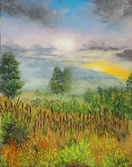 Cattails In the Mist