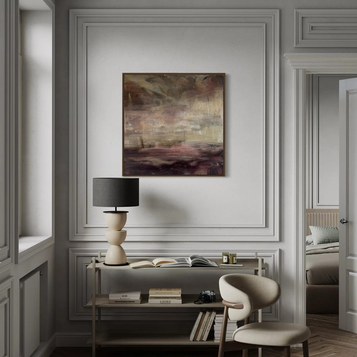 &ldquo;Antique Blush&rdquo; drifting between memory and landscape, like aged petals pressed between pages.
&pound;985
Approx 80cm x 80cm 
Available to purchase through my website