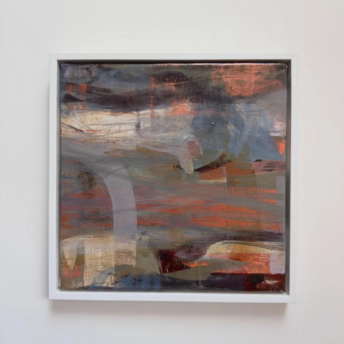 Spilled sunset 
&pound;395 

Framed approx 30cm x 30cm