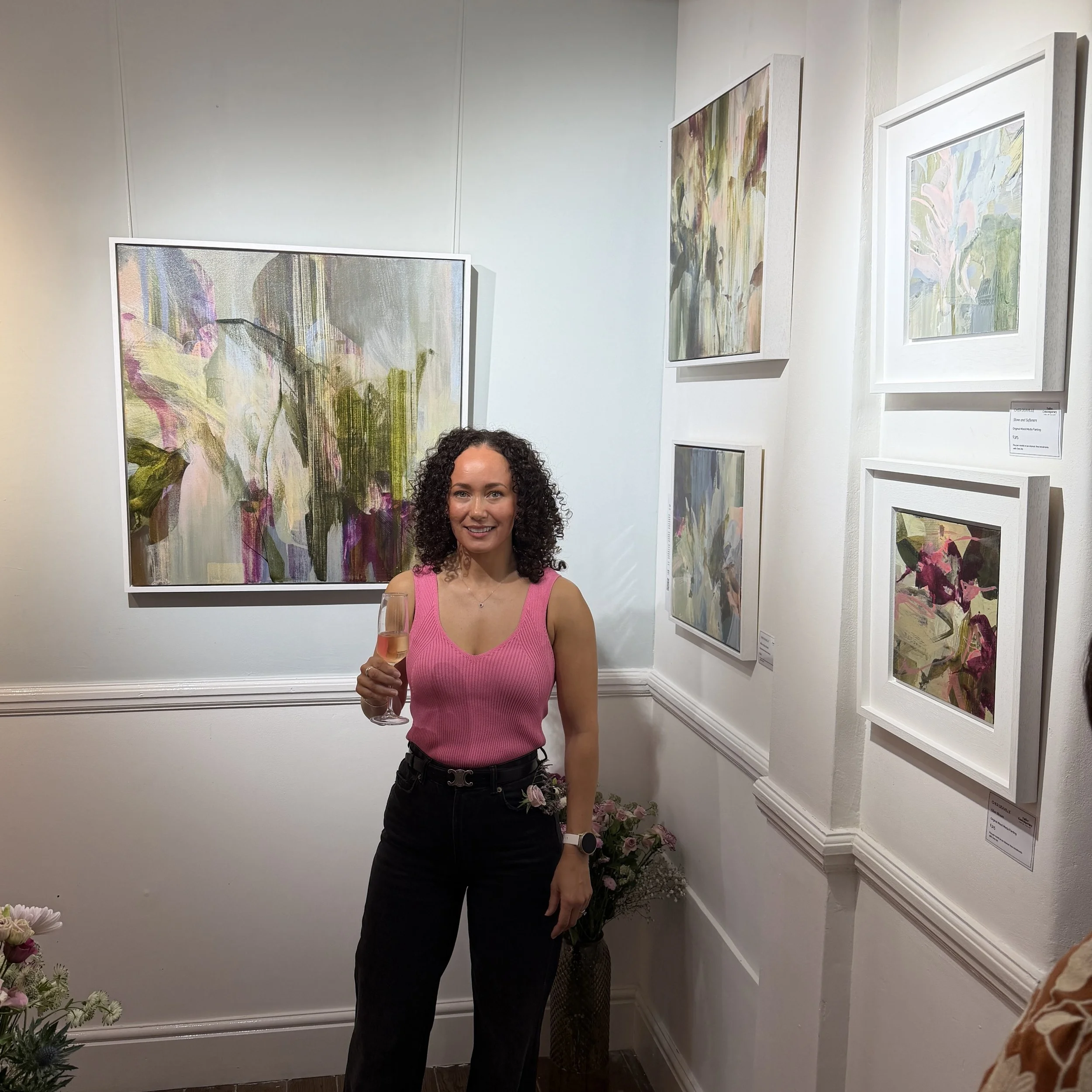 London art gallery exhibition, private view at Botanical Forms, floral group show