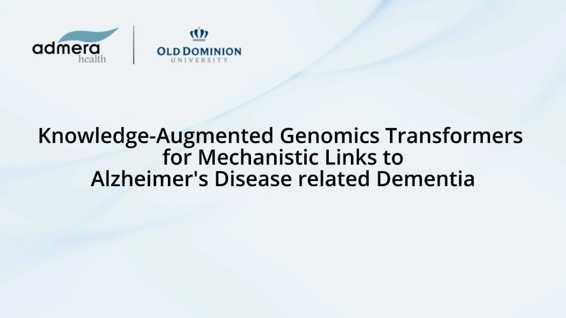 Advancing Alzheimer’s Research with Generative AI and Single-Cell Genomics: An Admera Health &amp; ODU Partnership