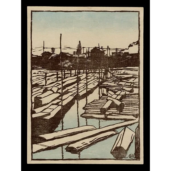 <b>LUMBERYARD</b> / <em>Ishii Hakutei<br>1914<br><br><b>SOLD</b></em>