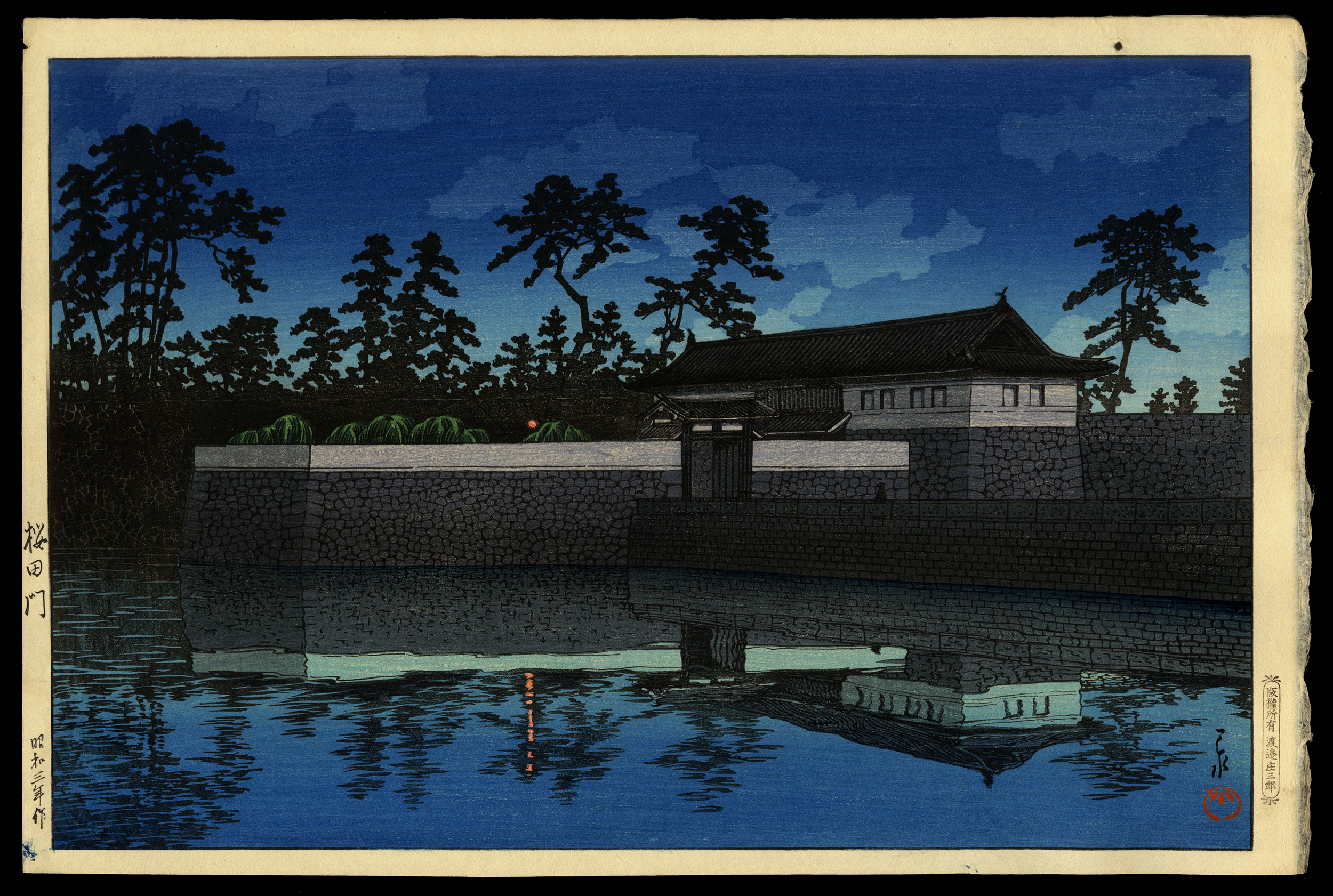 Shin_Hanga_Hasui+Sakura_Gate_1928.png