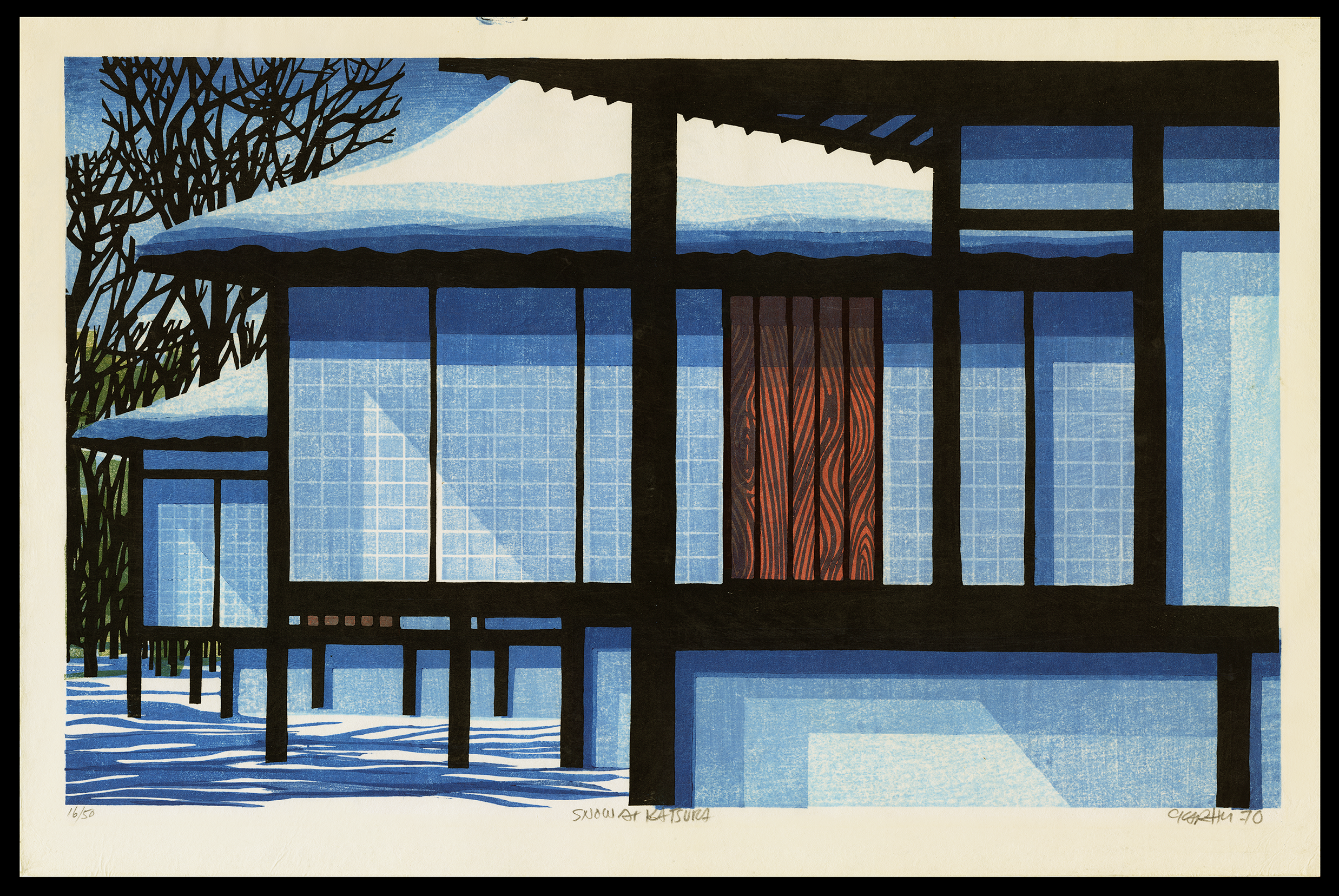 Snow At Katsura | Clifton Karhu | Western | Japanese Woodblock