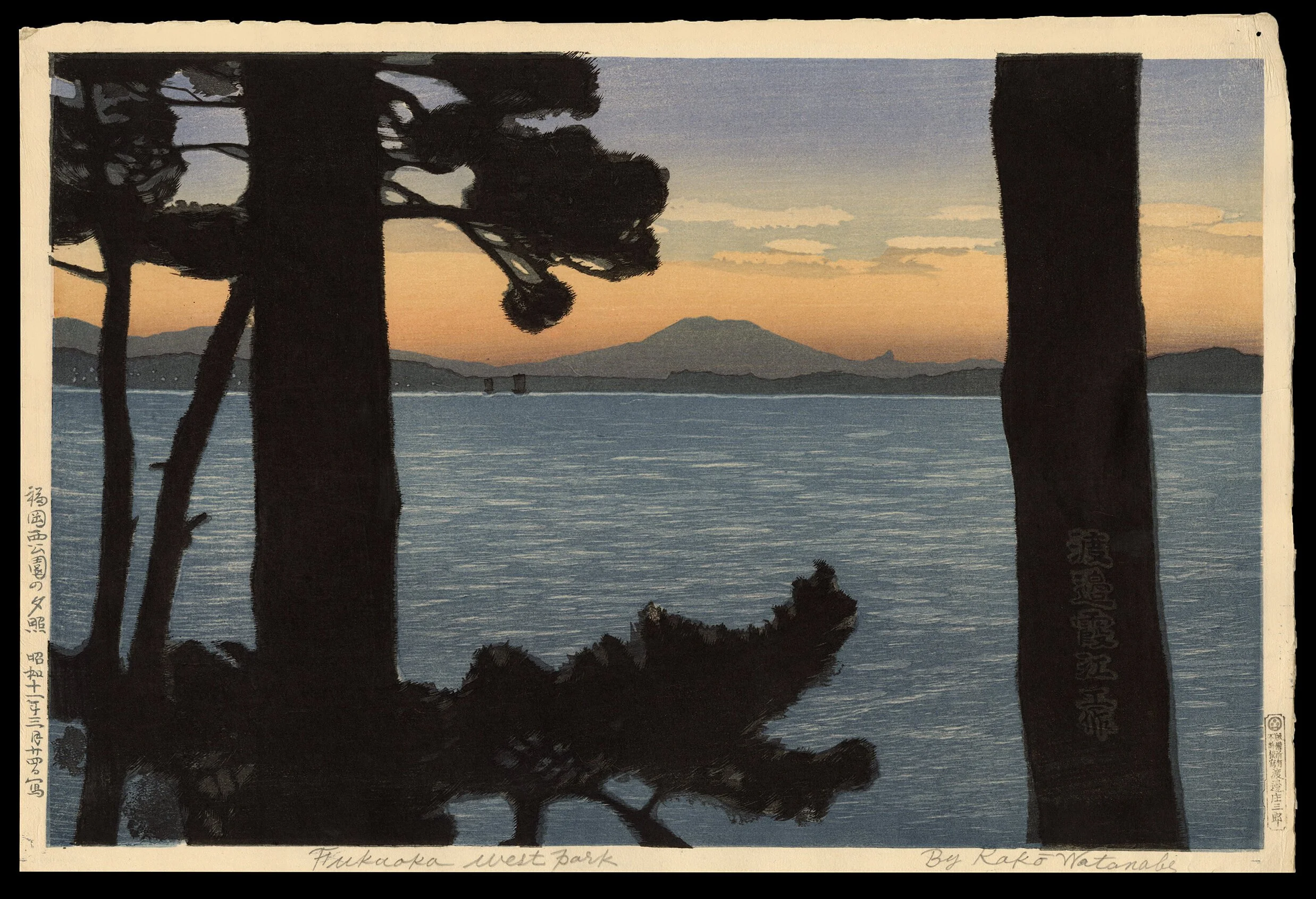 Shin-Hanga-Kako-Watanabe-Sunset-At-West-Park.jpg