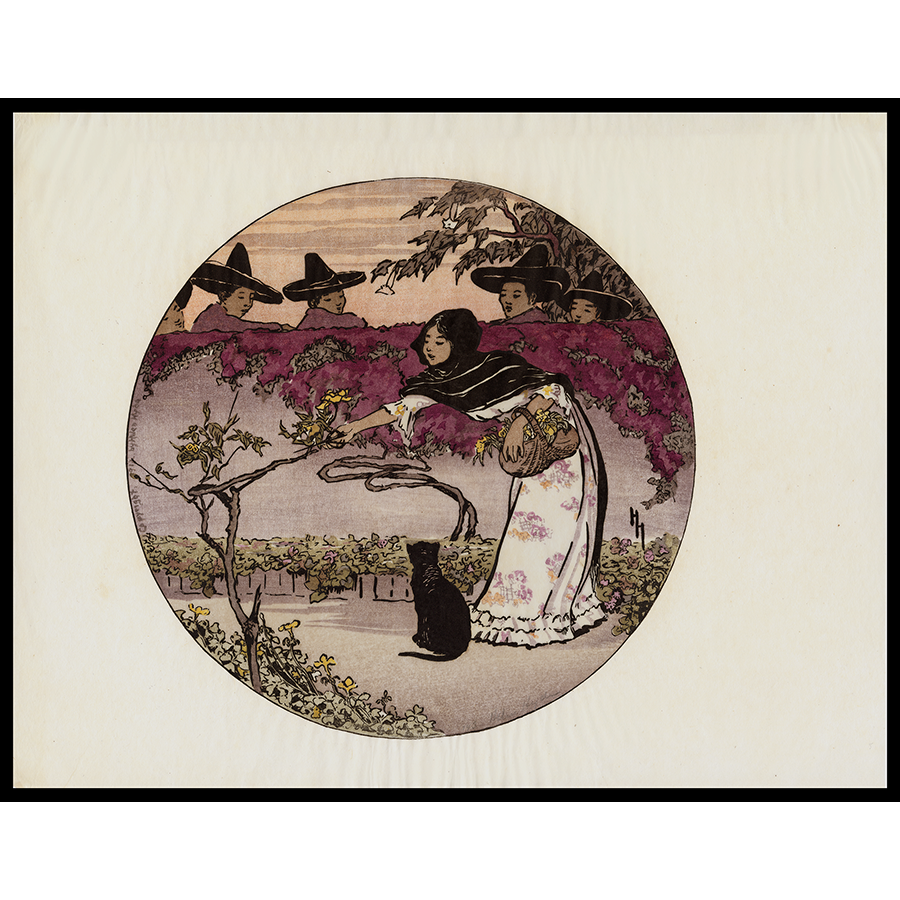 <b>A MEXICAN COQUETTE</b> / <em>Helen Hyde<br>1912<br><br><b>SOLD</b></em>