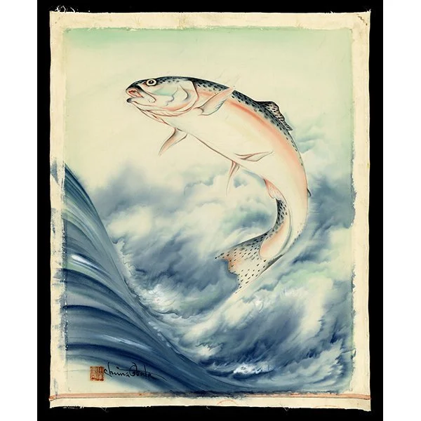 <b>RAINBOW TROUT</b> / <em>Chiura Obata<br>c. 1930s<br><br><b>SOLD</b></em>