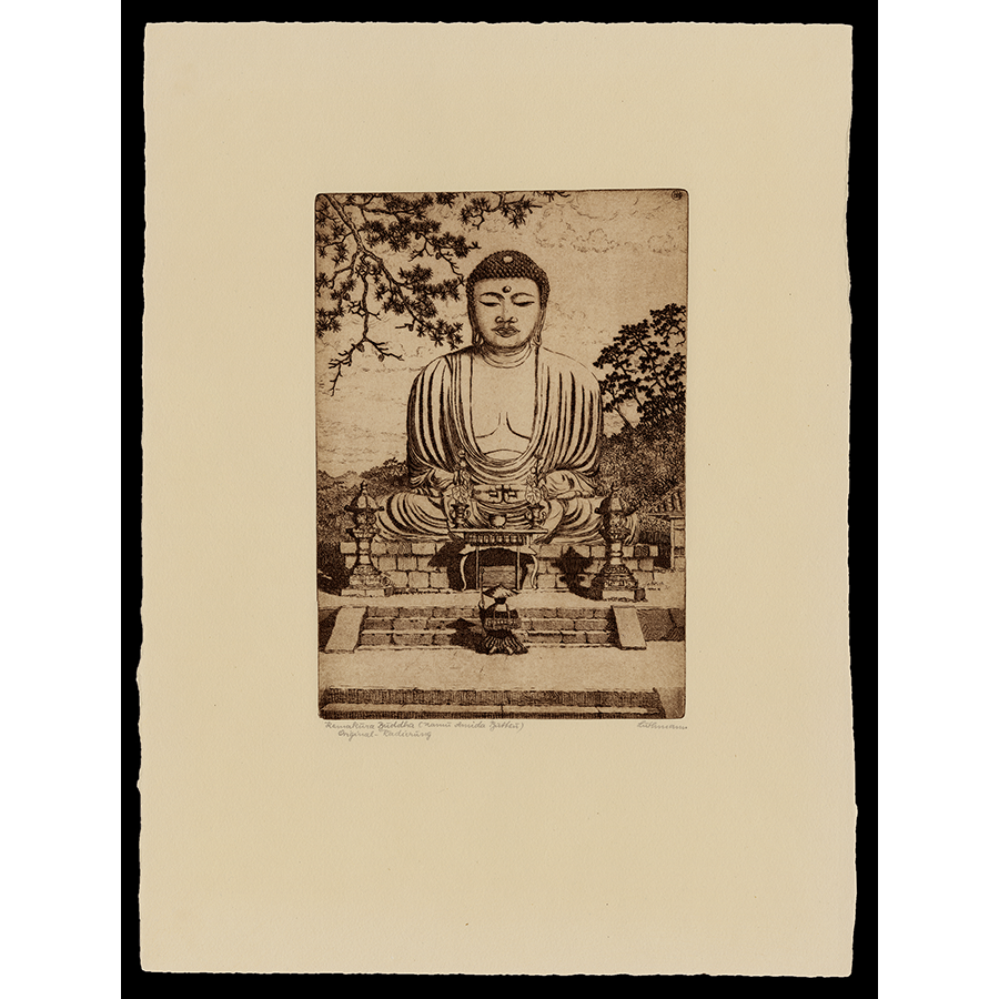 <b>KAMAKURA BUDDHA</b> / <em>Hans Luthmann<br>c. 1931<br><br>$800</em>