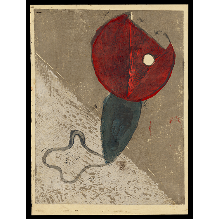 <b>IMAGE NO. 3 RED FLOWER </b> / <em>Koshiro Onchi<br>1946<br><br>$12,000</em>