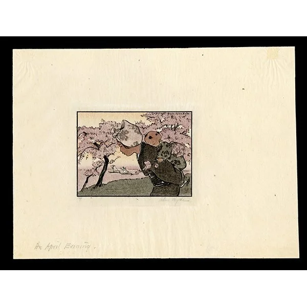 <b>AN APRIL EVENING</b><br><em>Helen Hyde<br>1910<br><br>$750</em>