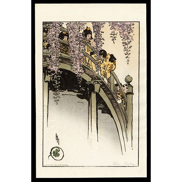 <b>MOON BRIDGE AT KAMEIDO</b><br><em>Helen Hyde<br>1914<br><br>$2,000</em>