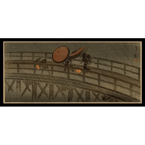 <b>RAIN ON IZUMIBASHI</b> / <em>Takahashi Hiroaki (Shotei)<br>1922<br><br><b>SOLD</b></em>
