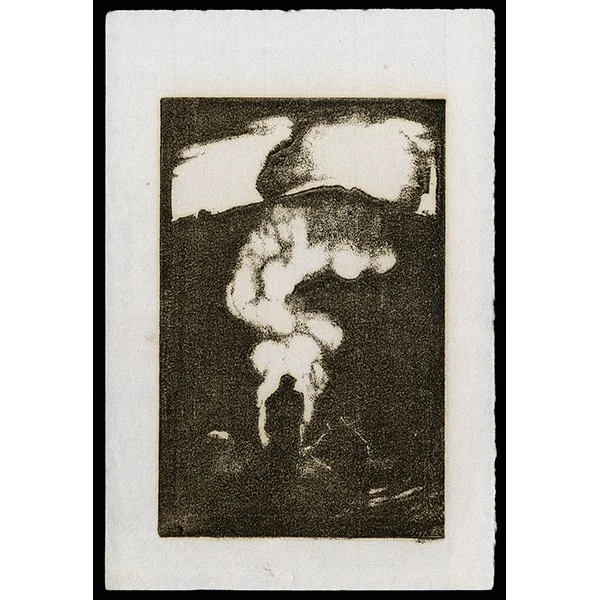 <b>FIGURES AROUND A FIRE</b> / <em>Tomoo Inagaki<br>1923<br><br><b>SOLD</b></em>