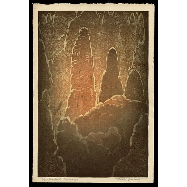 <b>CARLSBAD CAVERNS</b> / <em>Toshi Yoshida<br>1954<br><br><B>SOLD</B></em>