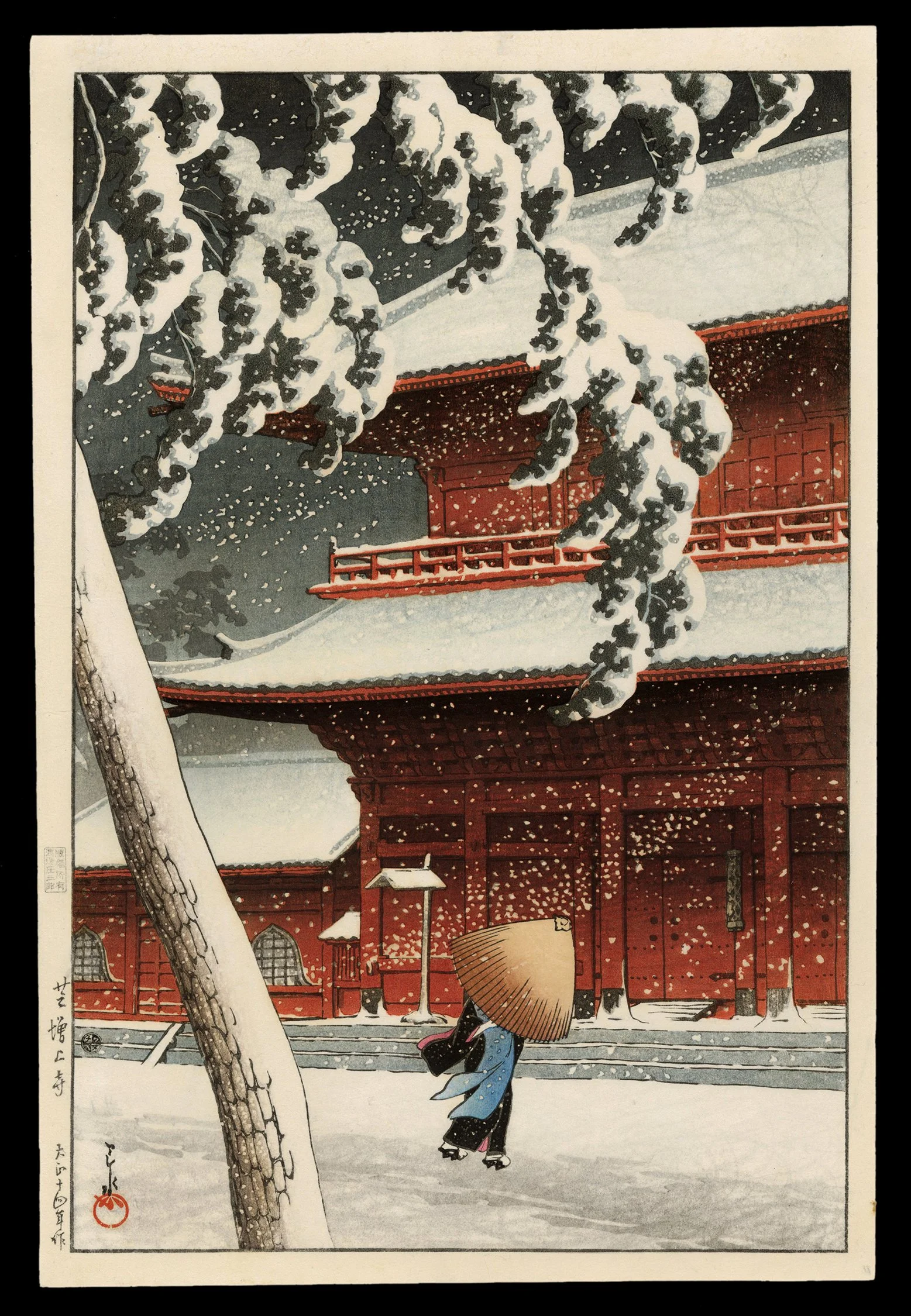 sajim出品 Zojoji Temple, Shiba | Kawase Hasui | Shin Hanga | Japanese