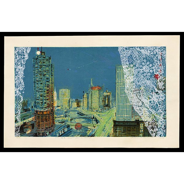 <b>NIGHT VIEW OF CHICAGO</b> / <em>Fumio Kitaoka<br>1969<br><br>$3,000</em>