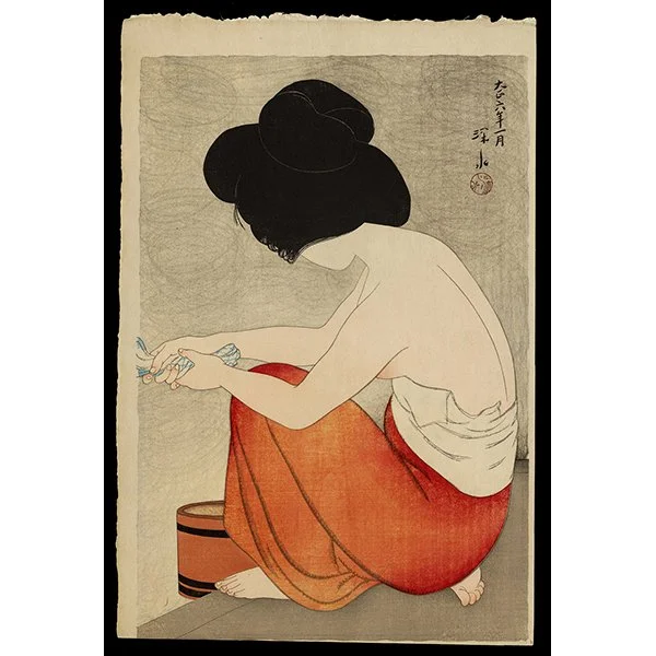 <b>AFTER A BATH</b> / <em>Ito Shinsui<br>1917<br><br>Price Upon Request</em>