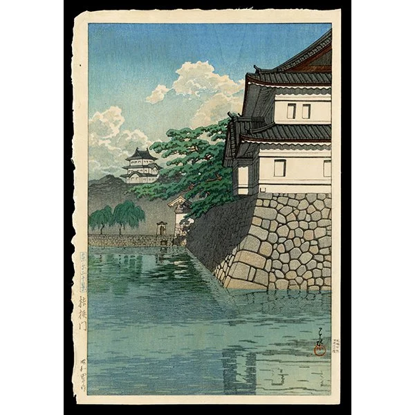 <b>KIKYO GATE</b> / <em>Kawase Hasui<br>1929<br><br><b>SOLD</b></em>