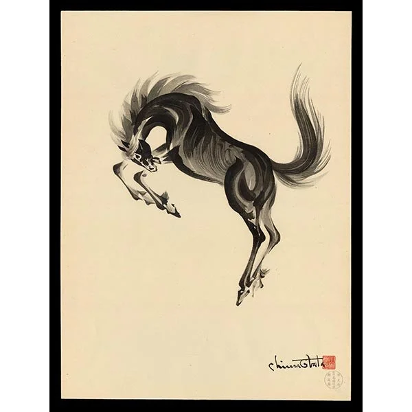 <b>LEAPING HORSE (LEFT)</b> / <em>Chiura Obata<br>1930<br><br>$800</em>