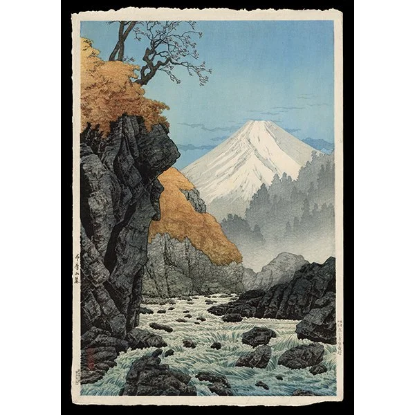 <b>THE FOOTHILLS OF THE MOUNTAINS, ATAGOYAMA</b> / <em>Takahashi Hiroaki (Shotei)<br>1932<br><br><B>SOLD</B></em>