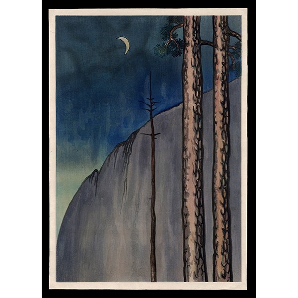 <b>EVENING MOON AT YOSEMITE</b> / <em>Chiura Obata<br>1930<br><br><b>SOLD</b></em>