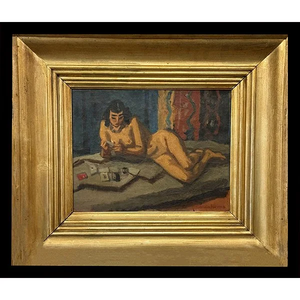 <b>RECLINING NUDE</b> / <em>Riichiro Kawashima<br>c. 1930<br><br>$3,500</em>