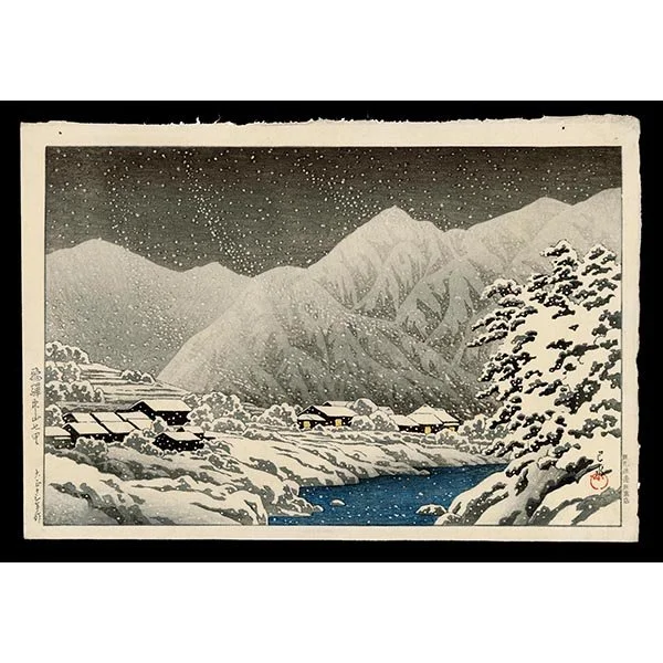 <b>NAKAYAMA-SHICHIRI ROAD, HIDA</b> / <em>Kawase Hasui<br>1924<br><br><b>SOLD</b></em>