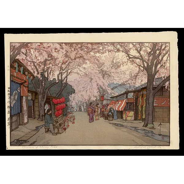 <b>AVENUE OF CHERRY TREES</b> / <em>Hiroshi Yoshida<br>1935<br><br>$3,000</em>