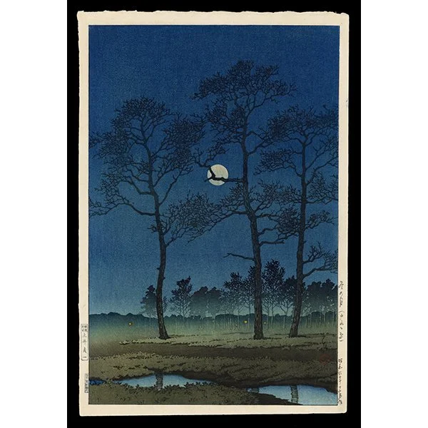 <b>WINTER MOON OVER TOYAMA PLAIN</b> / <em>Kawase Hasui<br>1931<br><br>$6,500</em>