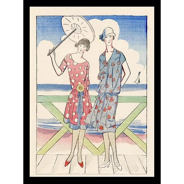 <b>TWO WOMEN ON BOARDWALK</b> / <em>Takehisa Yumeji<br>c. 1930<br><br><b>SOLD</b></em>