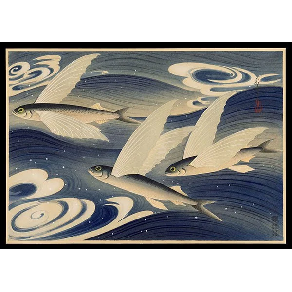<b>FLYING FISH (TOBIUO)</b> / <em>Bakufu Ohno<br>1938<br><br><b>SOLD</b></em>