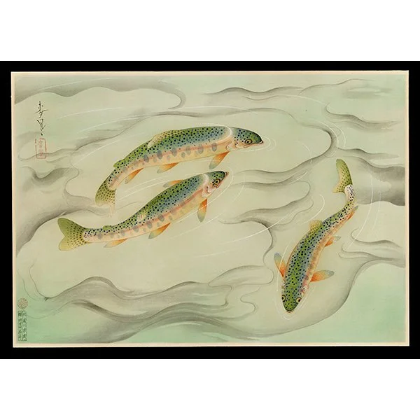 <b>RAINBOW TROUT (NIJIMASU)</b> / <em>Bakufu Ohno<br>1938<br><br><b>SOLD</b></em>