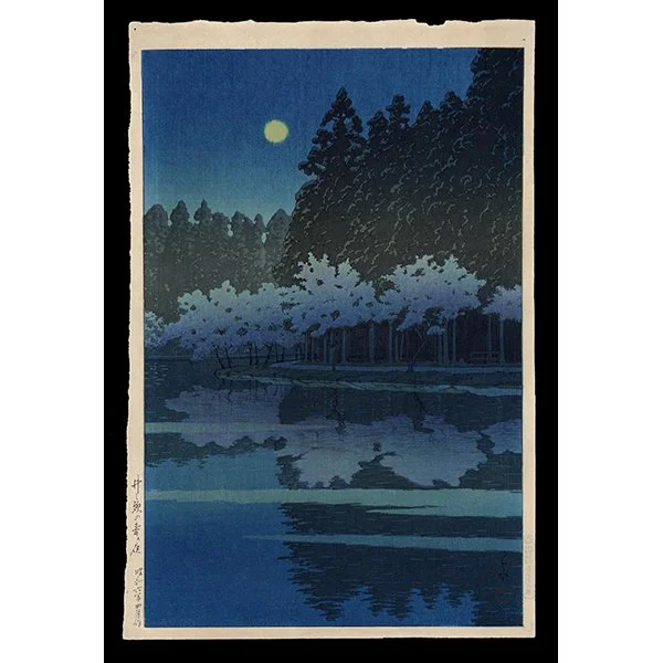 <b>SPRING NIGHT AT INOKASHIRA PARK</b> / <em>Kawase Hasui<br>1931<br><br>$4,500</em>