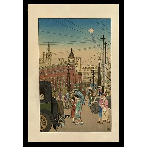 <b>NIHONBASHI IN EARLY SPRING</b> / <em>Nakazawa Hiromitsu<br>1933<br><br><b>SOLD</b></em>