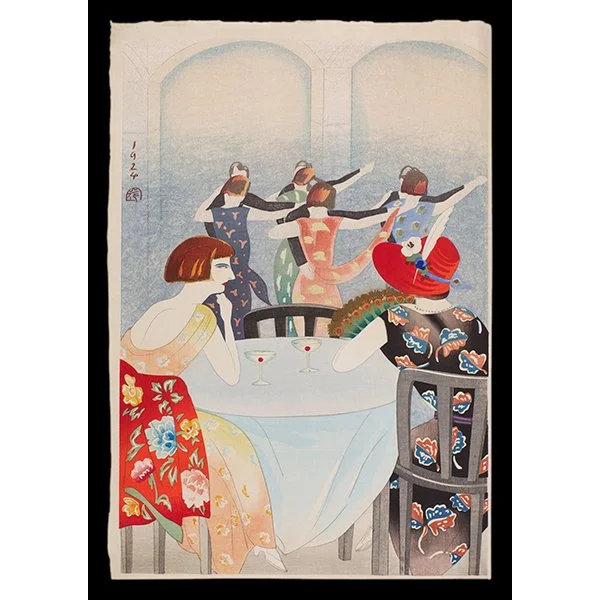 <b>DANCING AT THE NEW CARLTON HOTEL, SHANGHAI</b> / <em>Yamamura Kōka (Toyonari)<br>1924<br><br><b>SOLD</b></em>